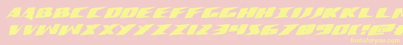 Crimesyndicaterotal Font – Yellow Fonts on Pink Background