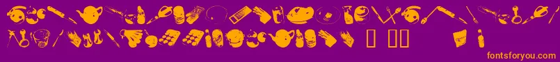 Wutsc Font – Orange Fonts on Purple Background