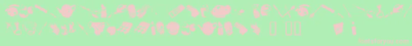 Wutsc Font – Pink Fonts on Green Background