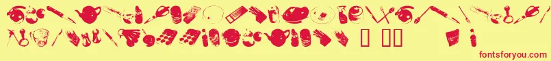 Wutsc Font – Red Fonts on Yellow Background