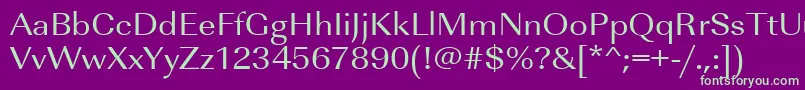 Czcionka Urwimperialtextwid – zielone czcionki na fioletowym tle