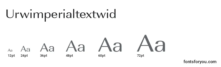 Размеры шрифта Urwimperialtextwid