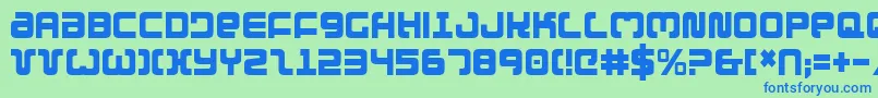 Exedorecond Font – Blue Fonts on Green Background