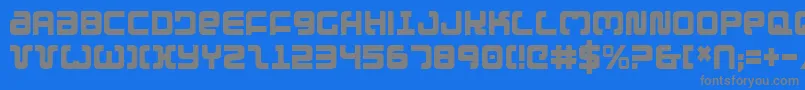 フォントExedorecond – 青い背景に灰色の文字