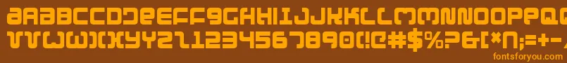 Exedorecond Font – Orange Fonts on Brown Background