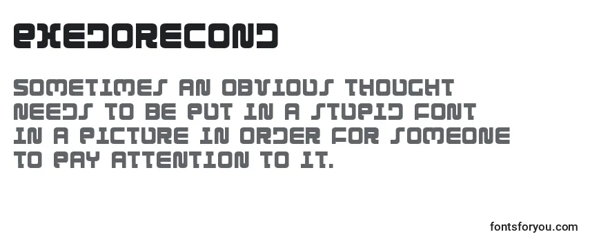 Review of the Exedorecond Font