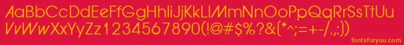 Forwardad Font – Orange Fonts on Red Background