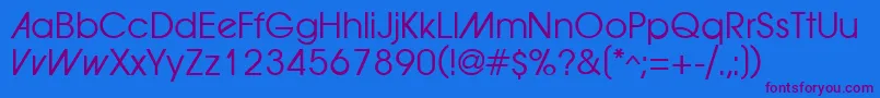 Police Forwardad – polices violettes sur fond bleu