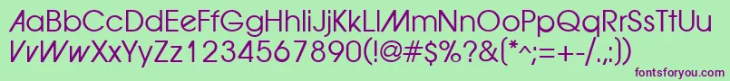 Forwardad Font – Purple Fonts on Green Background