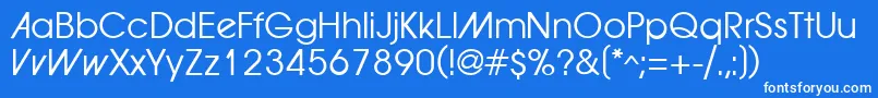 フォントForwardad – 青い背景に白い文字