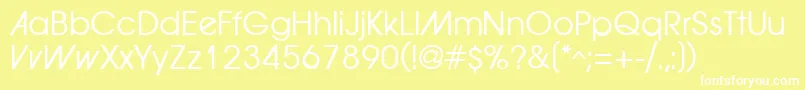 フォントForwardad – 黄色い背景に白い文字