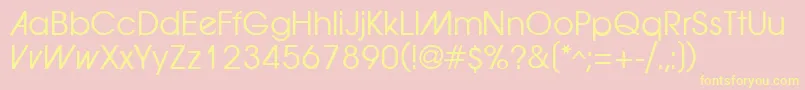 Forwardad Font – Yellow Fonts on Pink Background