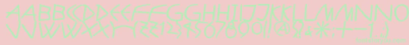 AntikalphabetaBold Font – Green Fonts on Pink Background