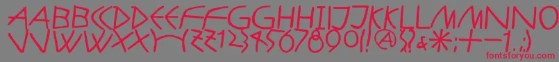 AntikalphabetaBold Font – Red Fonts on Gray Background