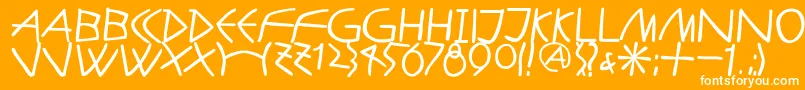 AntikalphabetaBold Font – White Fonts on Orange Background