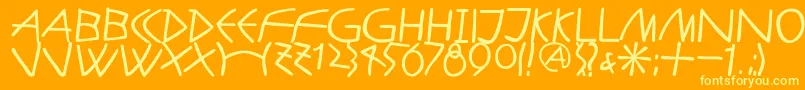 AntikalphabetaBold Font – Yellow Fonts on Orange Background