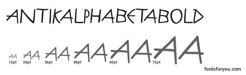 Размеры шрифта AntikalphabetaBold