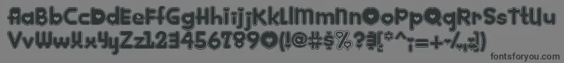 Kinkie Font – Black Fonts on Gray Background