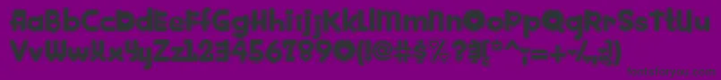 Kinkie Font – Black Fonts on Purple Background