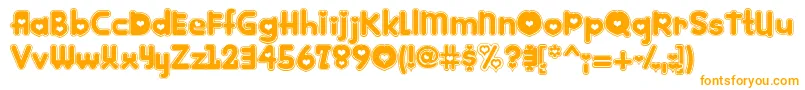 Kinkie Font – Orange Fonts on White Background