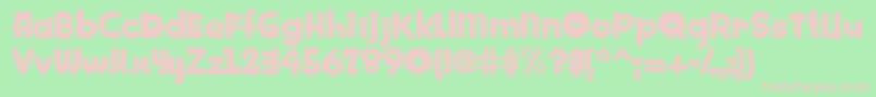 Kinkie Font – Pink Fonts on Green Background