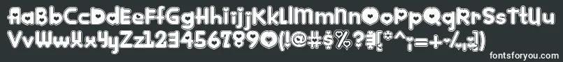 Kinkie Font – White Fonts on Black Background