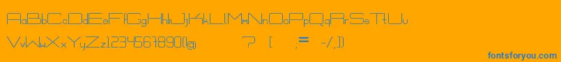 Шрифт ExVitrum – синие шрифты на оранжевом фоне