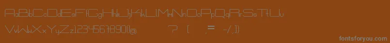 フォントExVitrum – 茶色の背景に灰色の文字