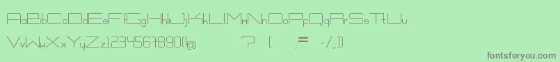 フォントExVitrum – 緑の背景に灰色の文字