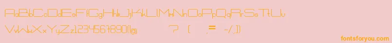 フォントExVitrum – オレンジの文字がピンクの背景にあります。