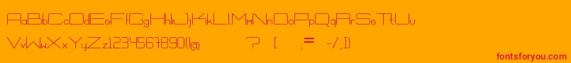 フォントExVitrum – オレンジの背景に赤い文字