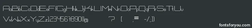 フォントExVitrum – 黒い背景に白い文字