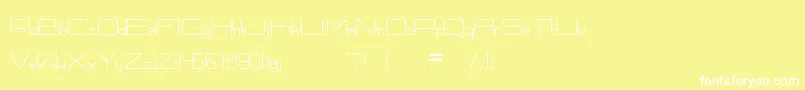 フォントExVitrum – 黄色い背景に白い文字