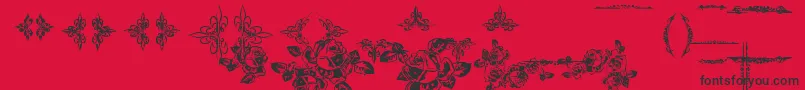 fuente EutemiaOrnaments – Fuentes Negras Sobre Fondo Rojo