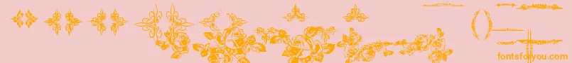 EutemiaOrnaments Font – Orange Fonts on Pink Background