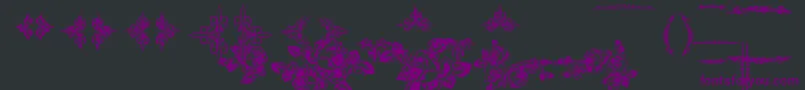 EutemiaOrnaments Font – Purple Fonts on Black Background