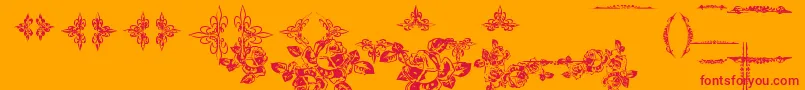 fuente EutemiaOrnaments – Fuentes Rojas Sobre Fondo Naranja