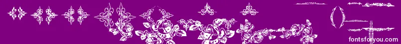 EutemiaOrnaments Font – White Fonts on Purple Background