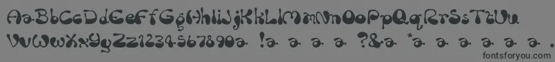RumBubber Font – Black Fonts on Gray Background