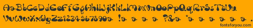 RumBubber Font – Black Fonts on Orange Background