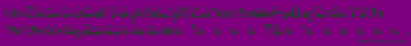 RumBubber Font – Black Fonts on Purple Background