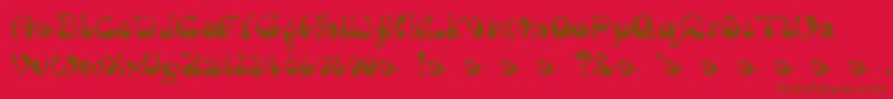 RumBubber Font – Brown Fonts on Red Background