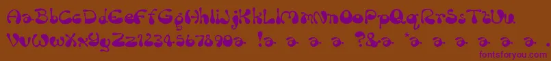 RumBubber Font – Purple Fonts on Brown Background