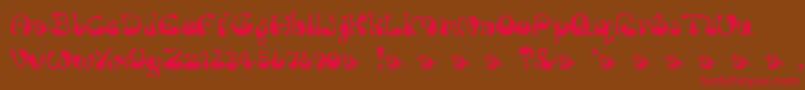 RumBubber Font – Red Fonts on Brown Background