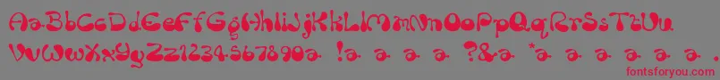 RumBubber Font – Red Fonts on Gray Background