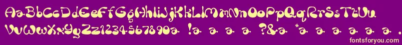 RumBubber Font – Yellow Fonts on Purple Background