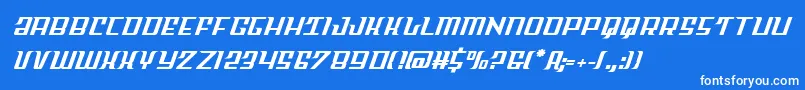 Skycab Font – White Fonts on Blue Background