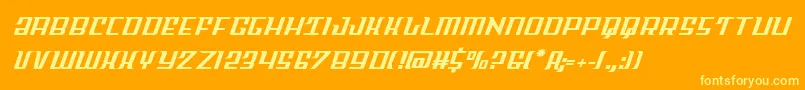 Skycab Font – Yellow Fonts on Orange Background