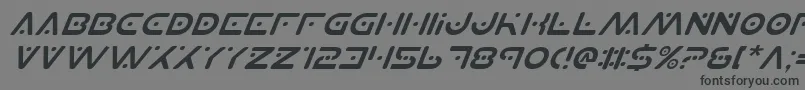 フォントPlanetsv2i – 黒い文字の灰色の背景