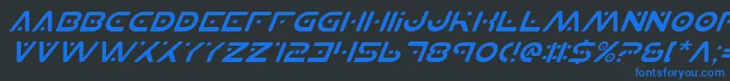 Planetsv2i Font – Blue Fonts on Black Background